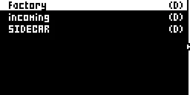 The +Drive root in the sample browser: Factory, incoming and SIDECAR